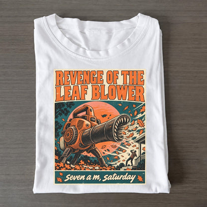Revenge Of The Leaf Blower Drive In Monsters Classic T-shirt – White