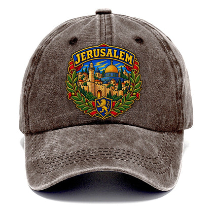 Skyline With Jerusalem Arc Jerusalem Classic Cap – Brown