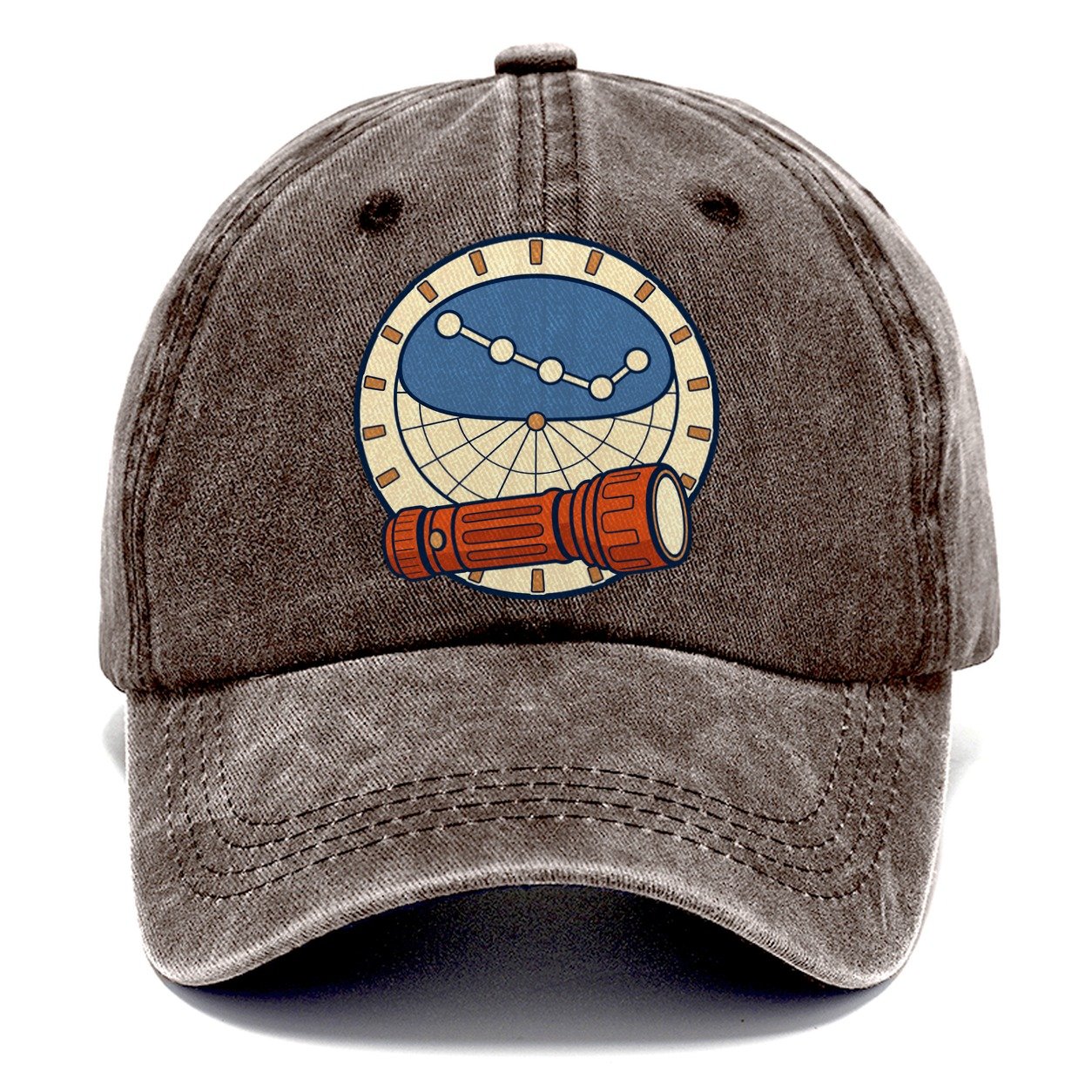 Red Torch And Planisphere Astronomy And Stargazing Classic Cap – Brown