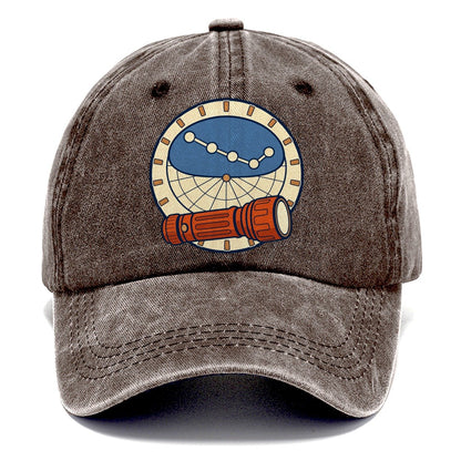 Red Torch And Planisphere Astronomy And Stargazing Classic Cap – Brown