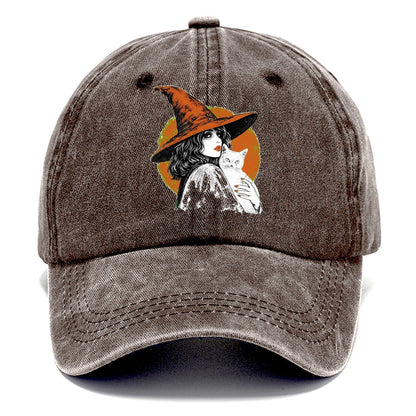 Witch Cat Transparent Classic Cap – Brown