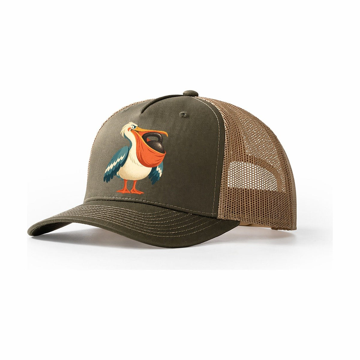 Pelican Pouch Carry Animal Lifters Trucker Hat – Olive Khaki