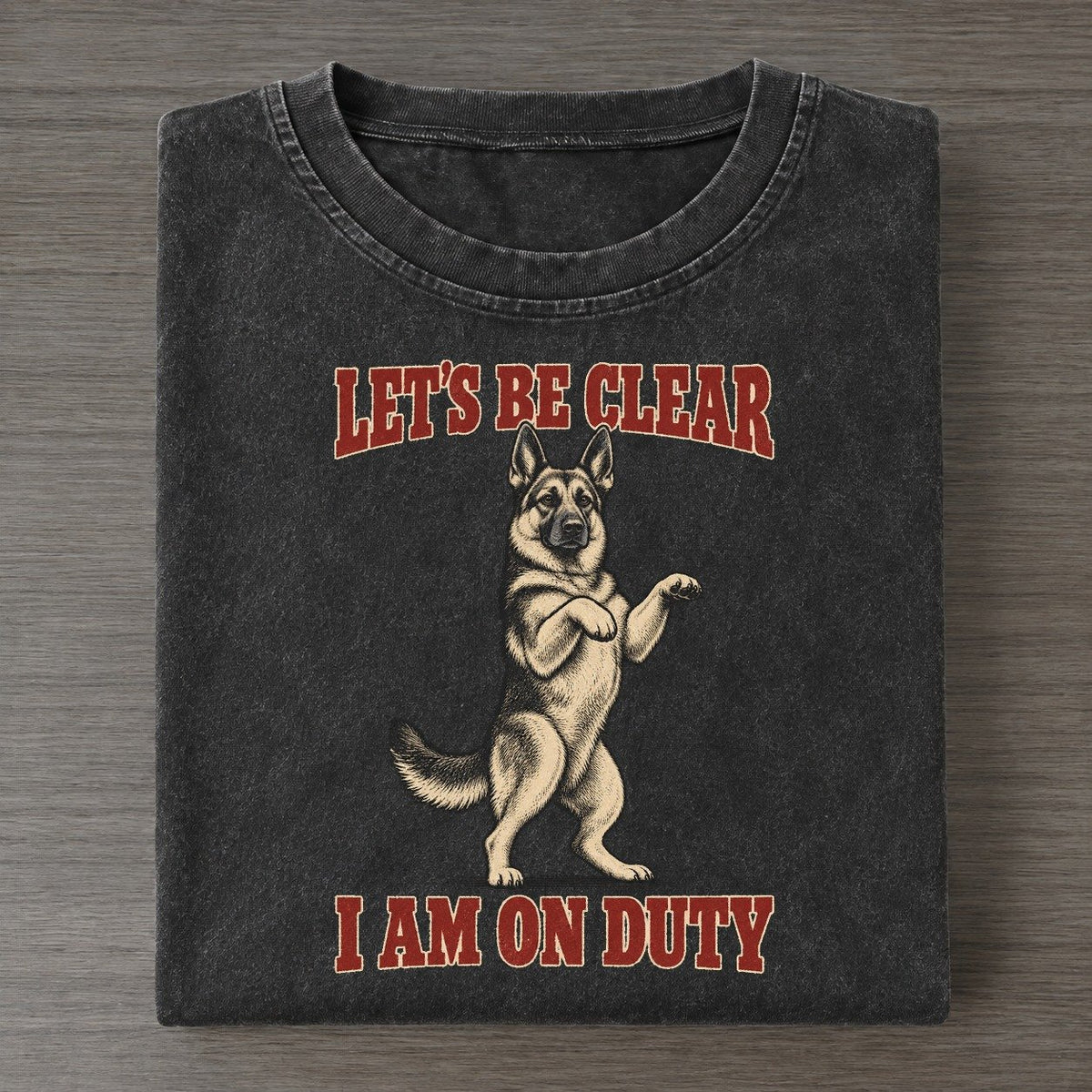 German Shepherd Dog Declarations Vintage T-shirt – Black