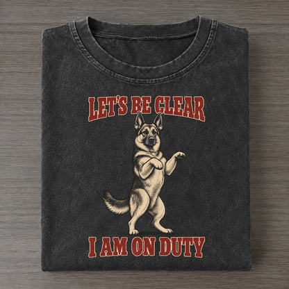German Shepherd Dog Declarations Vintage T-shirt – Black