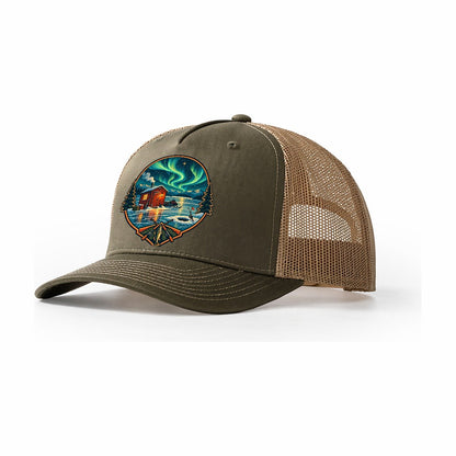 Northern Ice Shack Night Fishing Club Trucker Hat – Olive Khaki