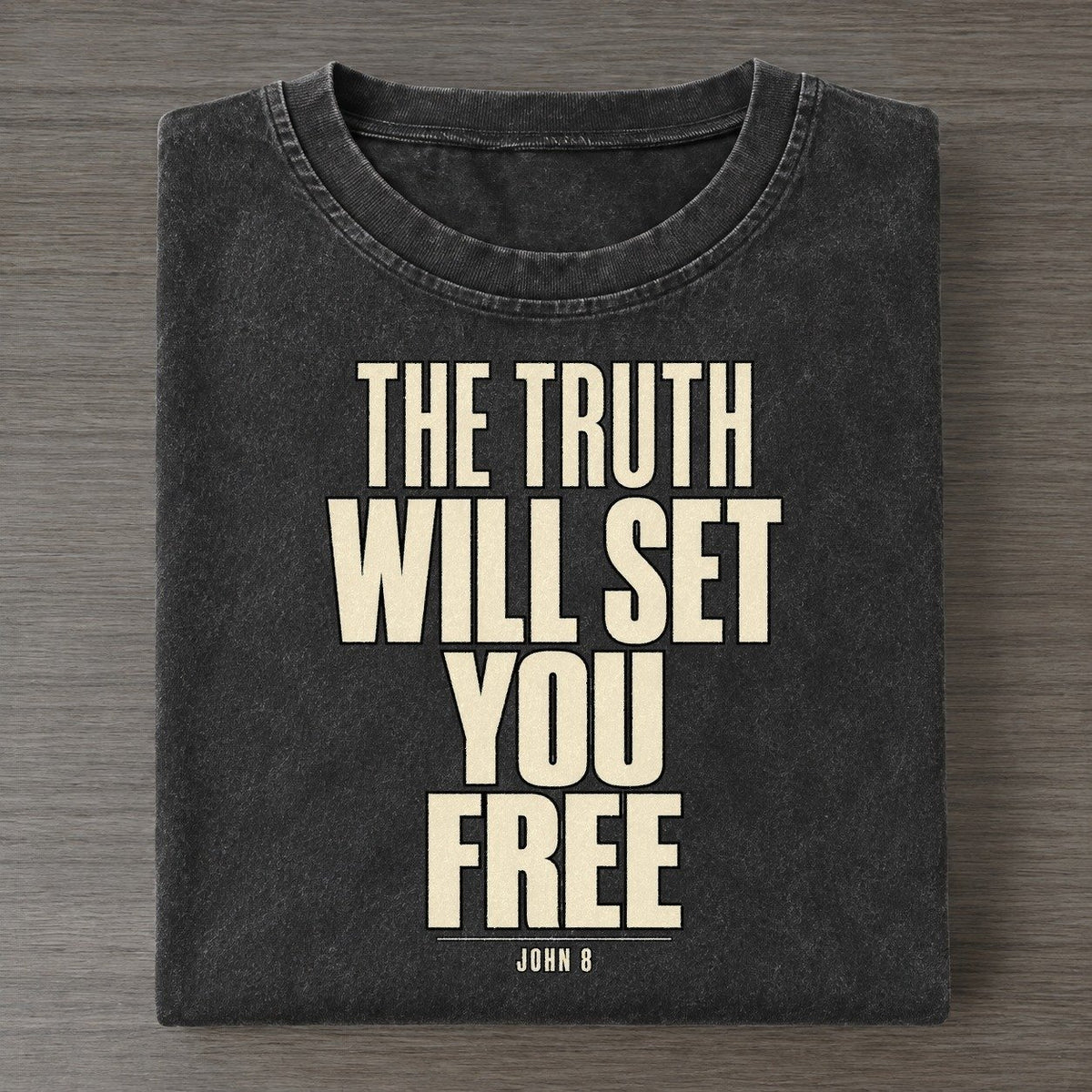 The Truth Will Set Plain Gospel Vintage T-shirt – Black
