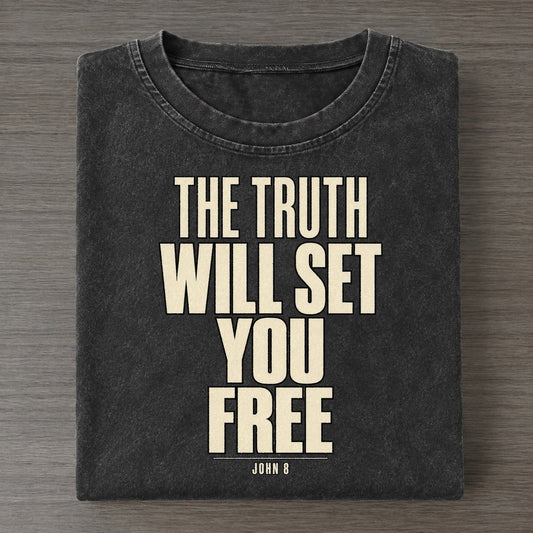 The Truth Will Set Plain Gospel Vintage T-shirt – Black