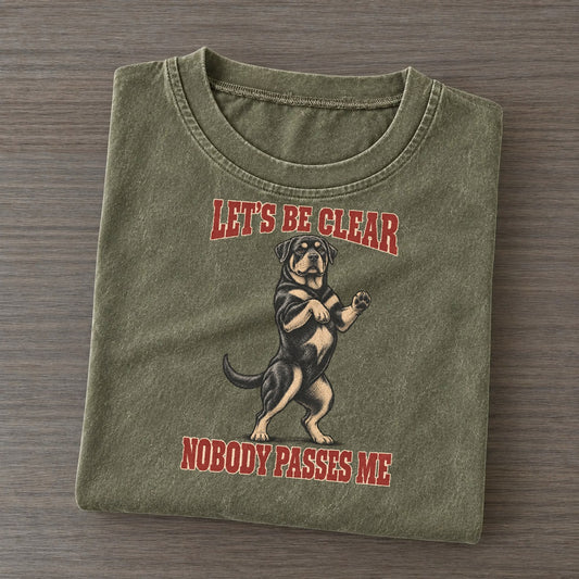 Rottweiler Dog Declarations Dog Declarations Tees Vintage Vintage T-shirt – Army Green