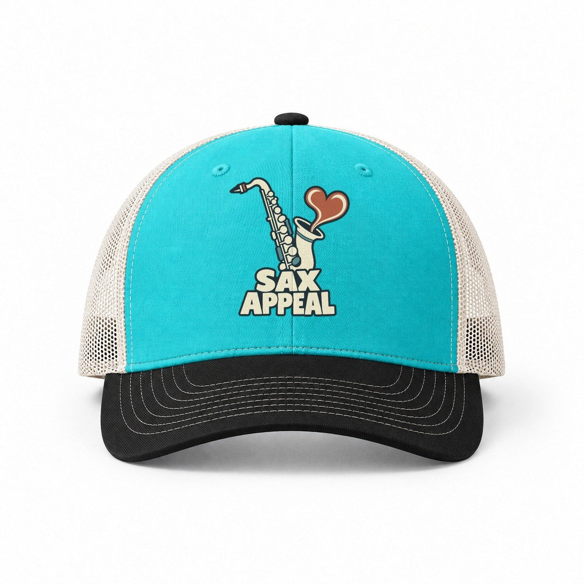 Aqua-Black-White — front view