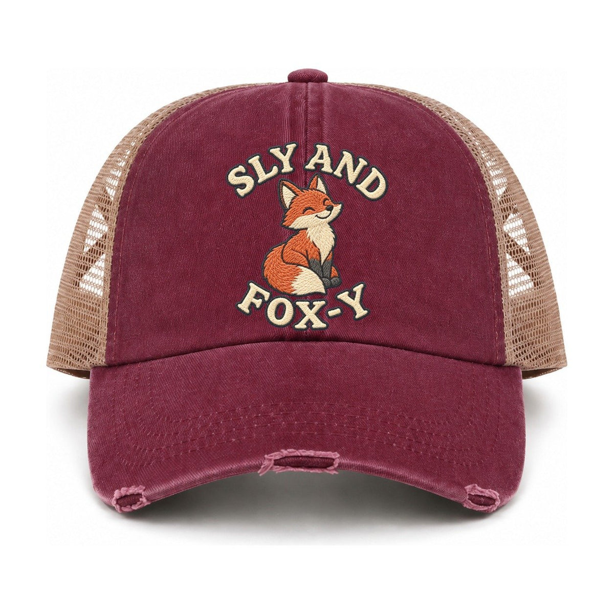 Burgundy-Khaki — front view