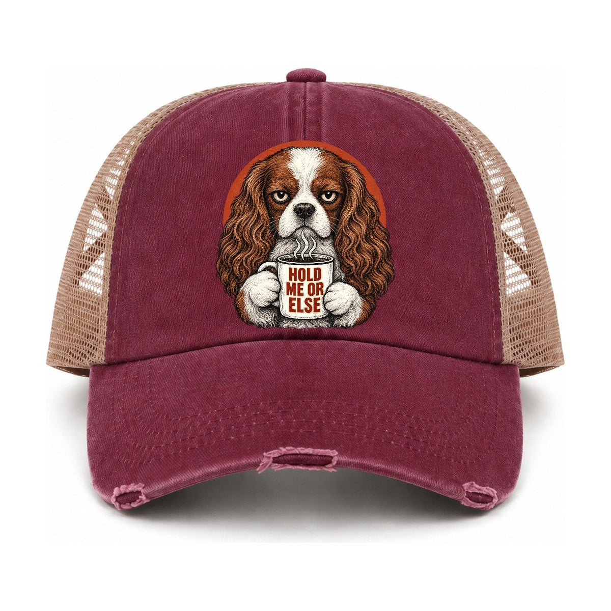 Burgundy-Khaki — front view