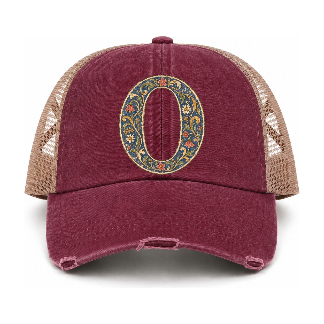 Burgundy-Khaki — front view