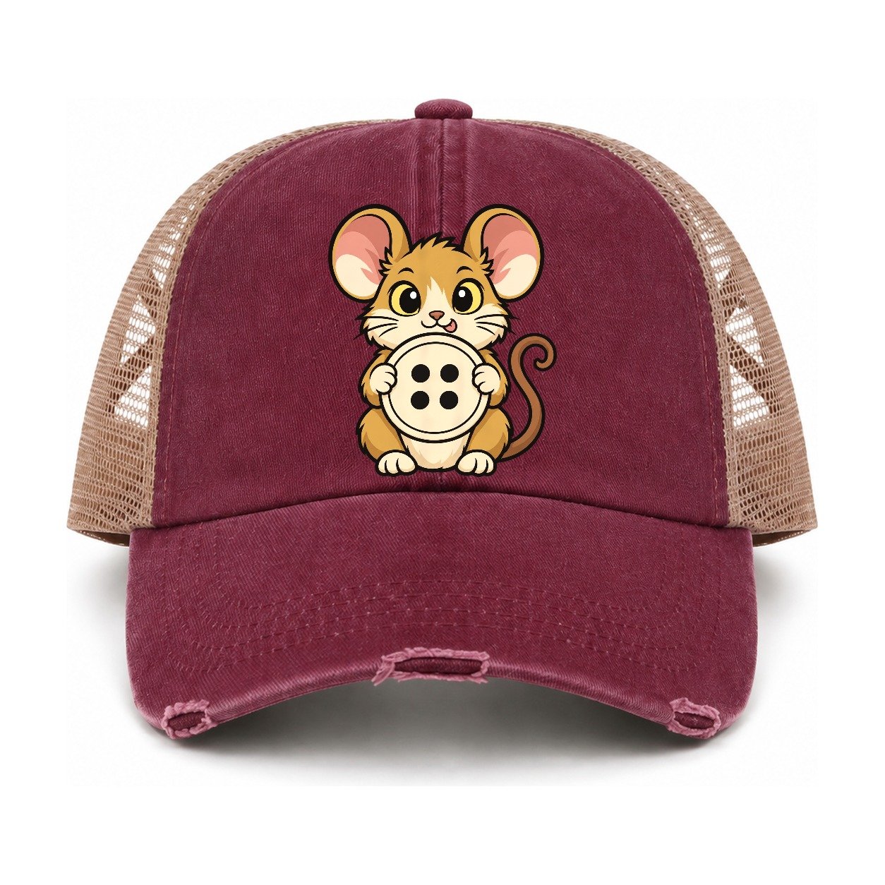 Burgundy-Khaki — front view