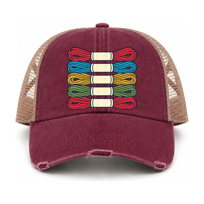 Burgundy-Khaki — front view