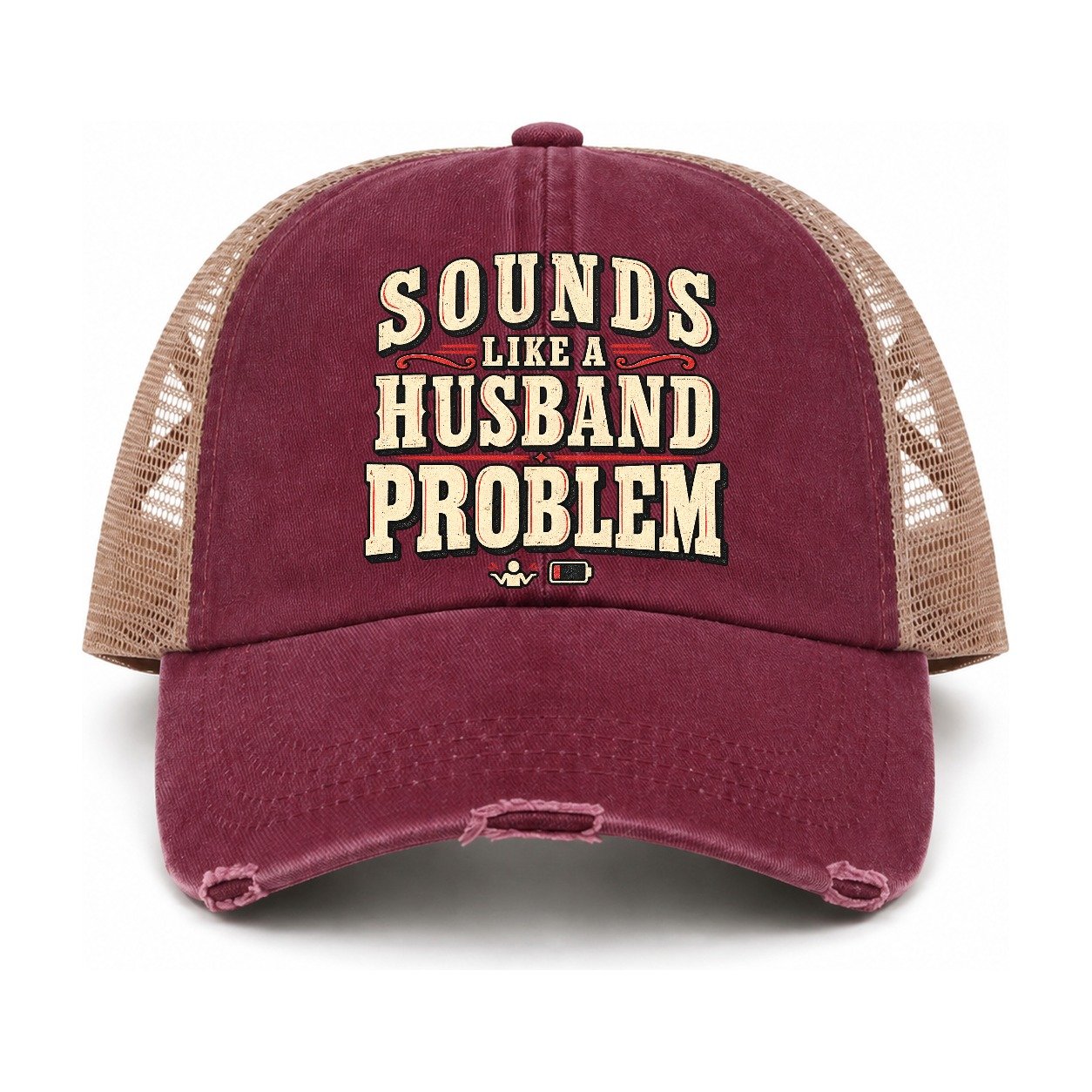 Burgundy-Khaki — front view