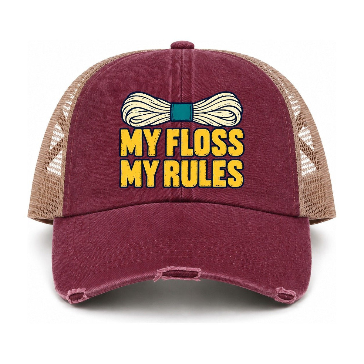 Burgundy-Khaki — front view