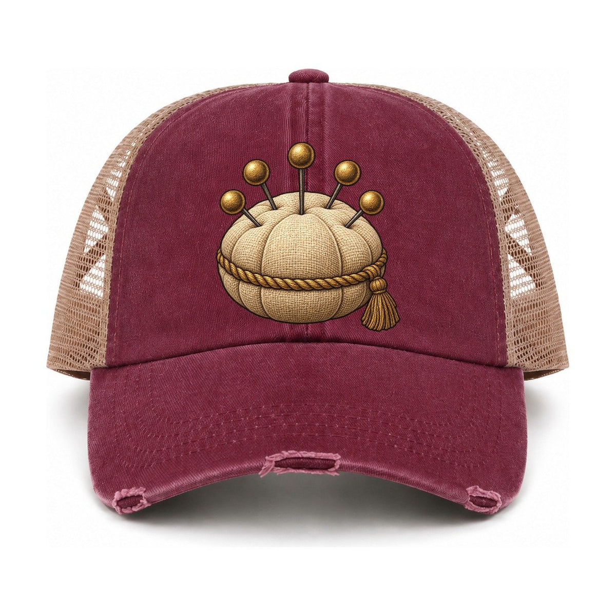 Burgundy-Khaki — front view