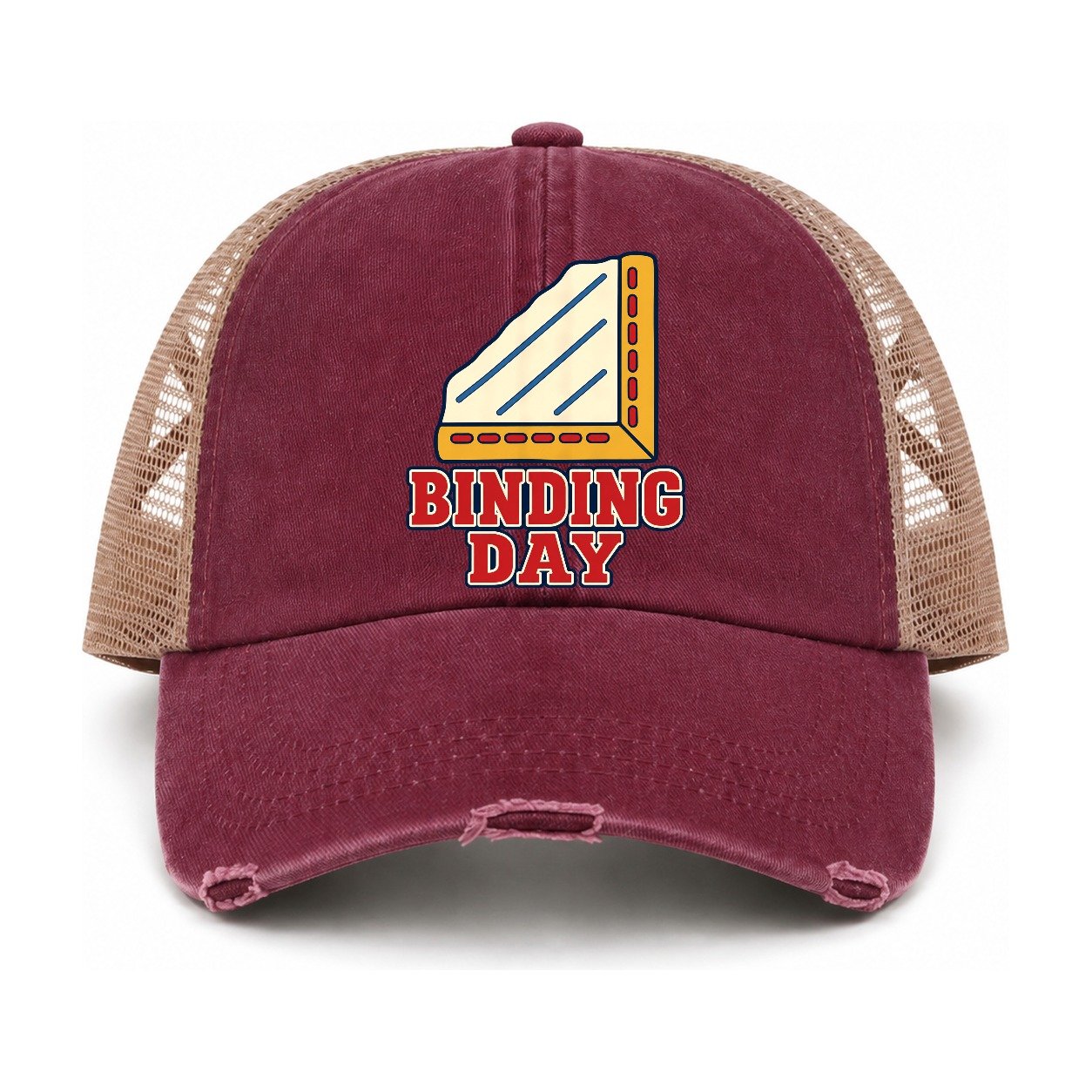 Burgundy-Khaki — front view