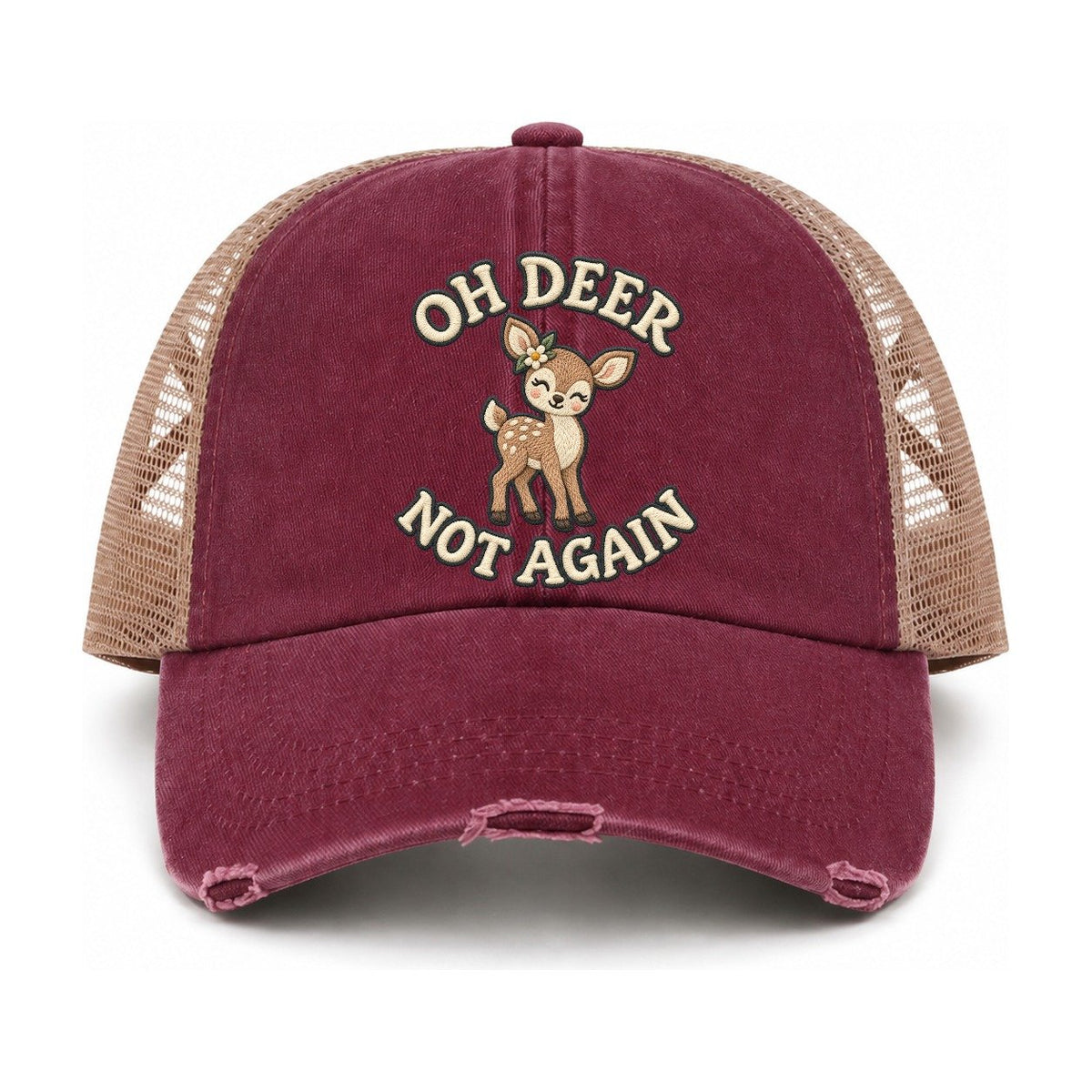 Burgundy-Khaki — front view