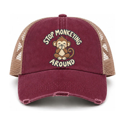 Burgundy-Khaki — front view