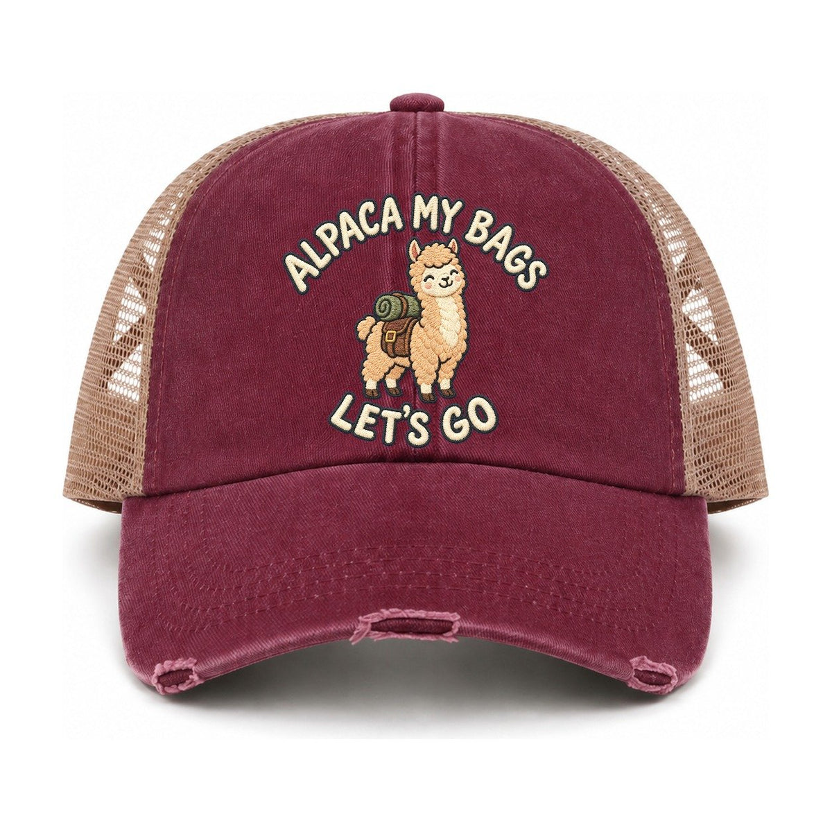 Burgundy-Khaki — front view