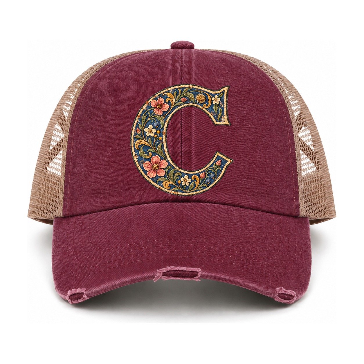 Burgundy-Khaki — front view