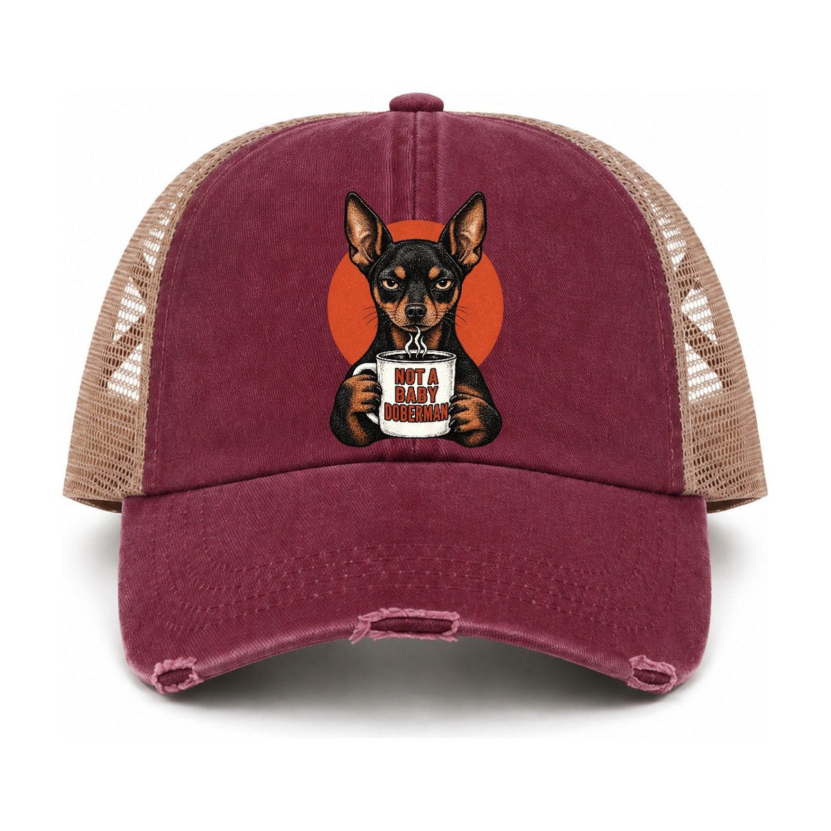Burgundy-Khaki — front view