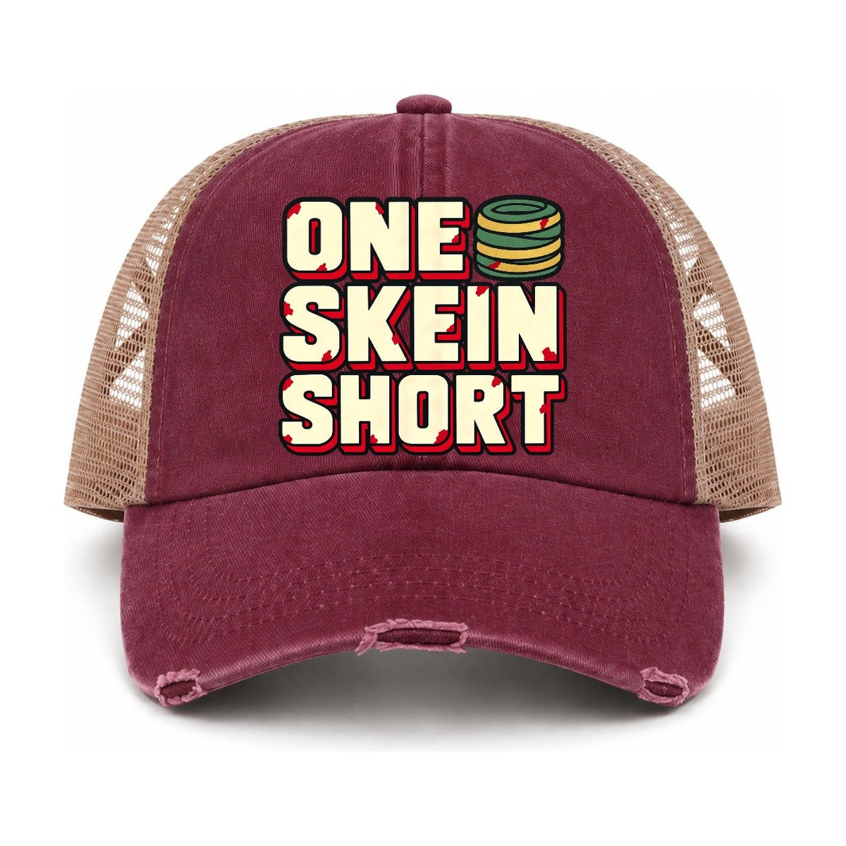 Burgundy-Khaki — front view