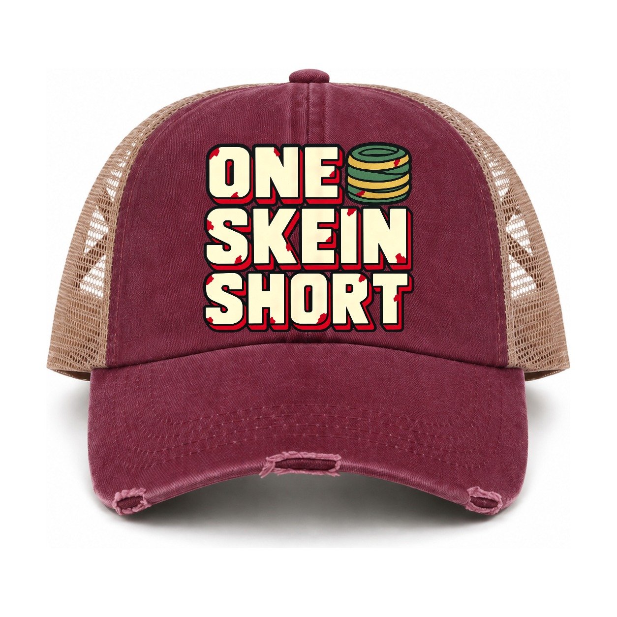 Burgundy-Khaki — front view