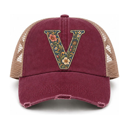 Burgundy-Khaki — front view