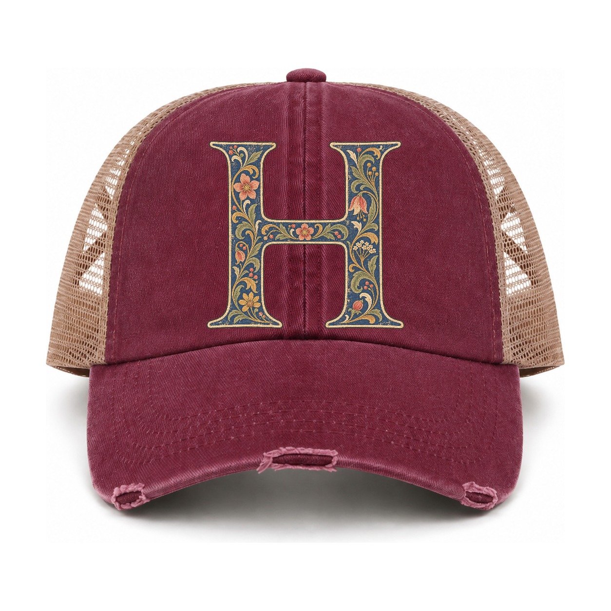 Burgundy-Khaki — front view