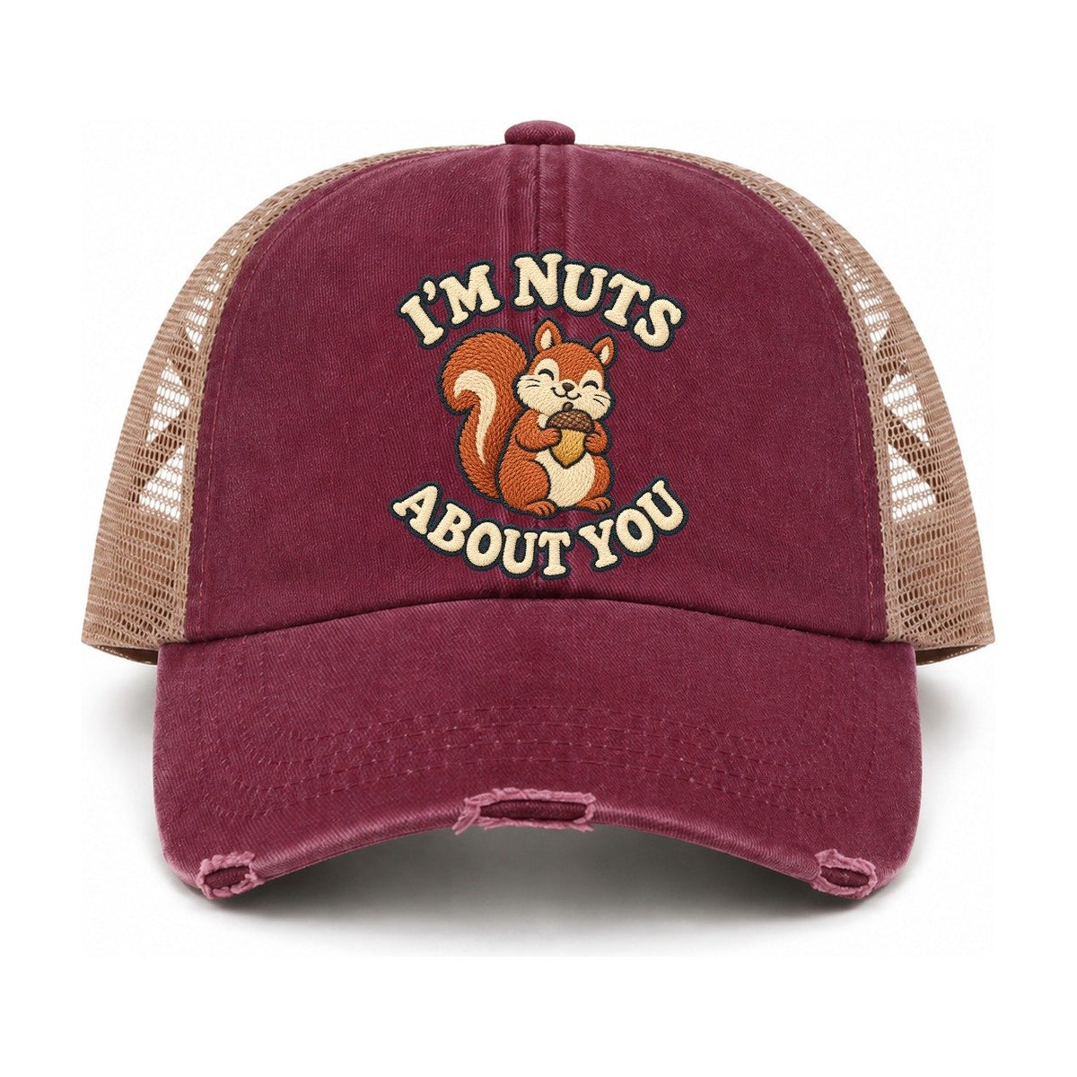 Burgundy-Khaki — front view