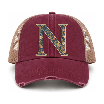 Burgundy-Khaki — front view
