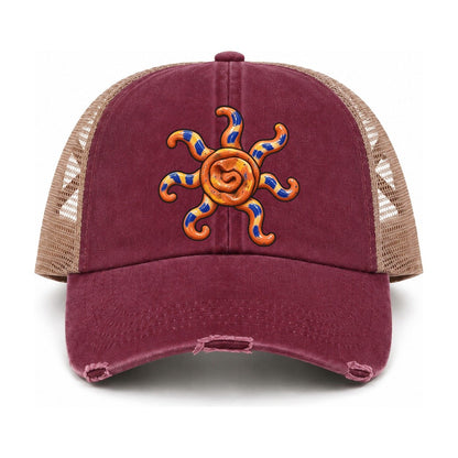 Burgundy-Khaki — front view