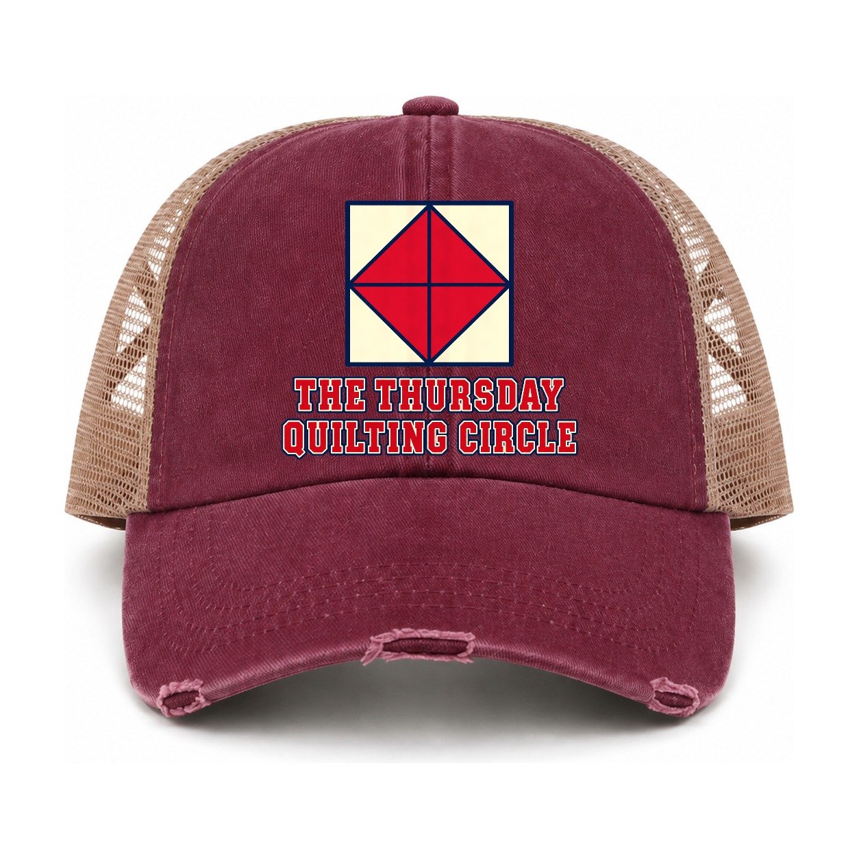 Burgundy-Khaki — front view