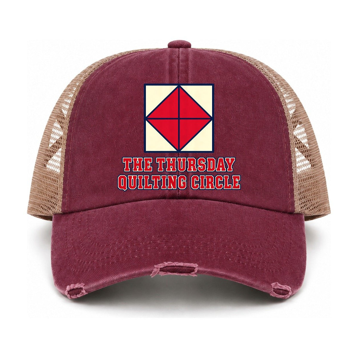 Burgundy-Khaki — front view