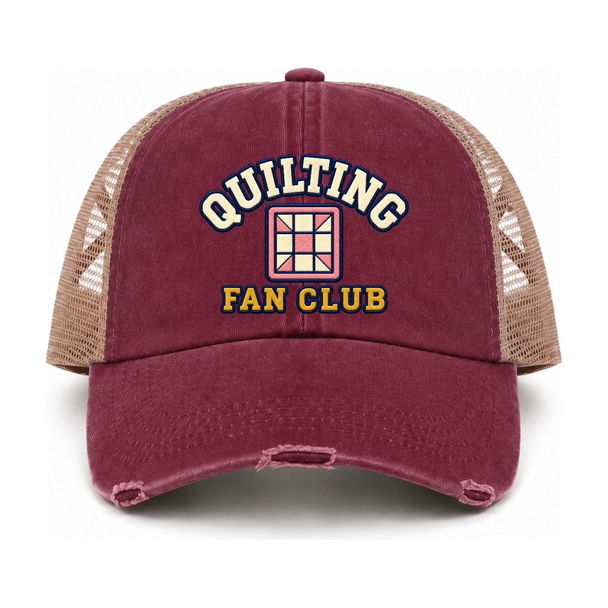 Burgundy-Khaki — front view