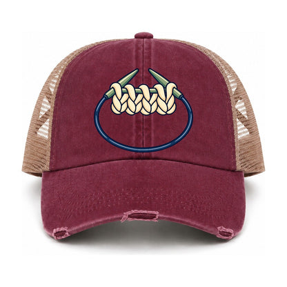 Burgundy-Khaki — front view