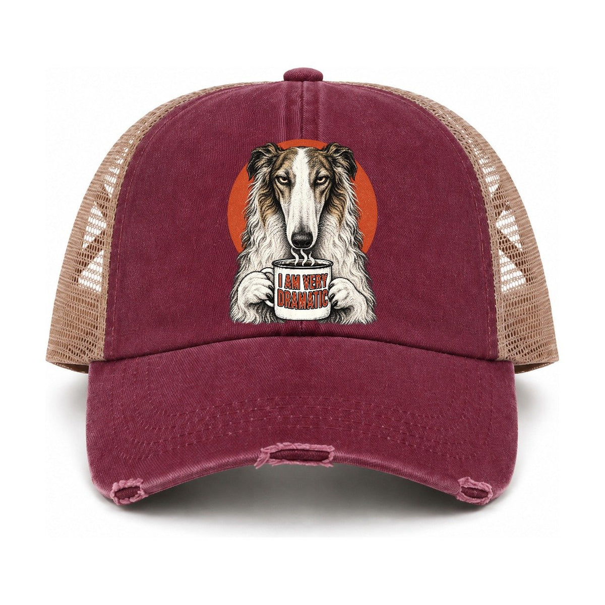 Burgundy-Khaki — front view