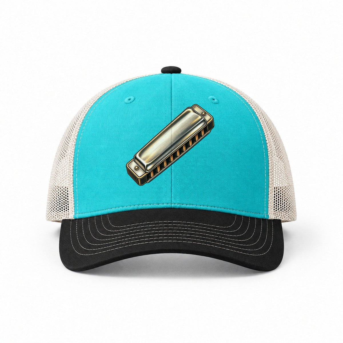 Aqua-Black-White — front view