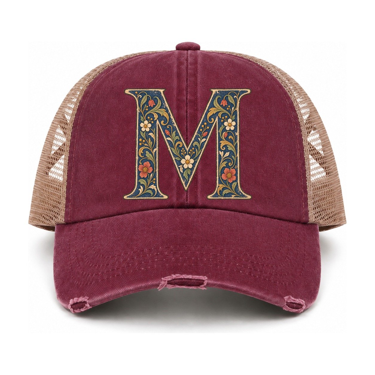 Burgundy-Khaki — front view