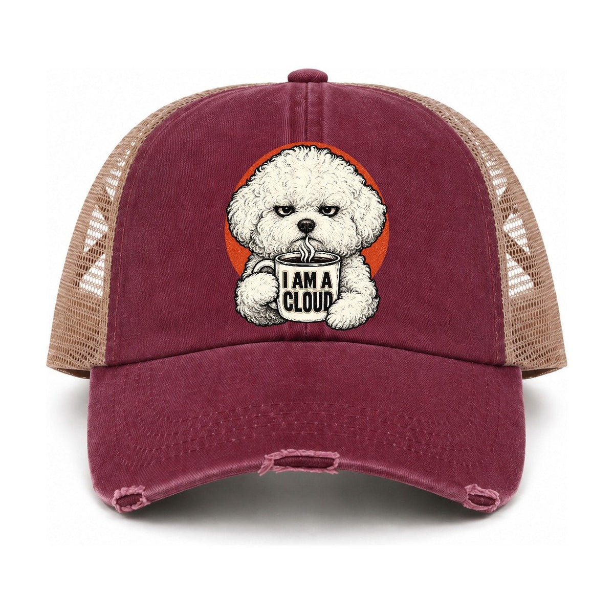 Burgundy-Khaki — front view