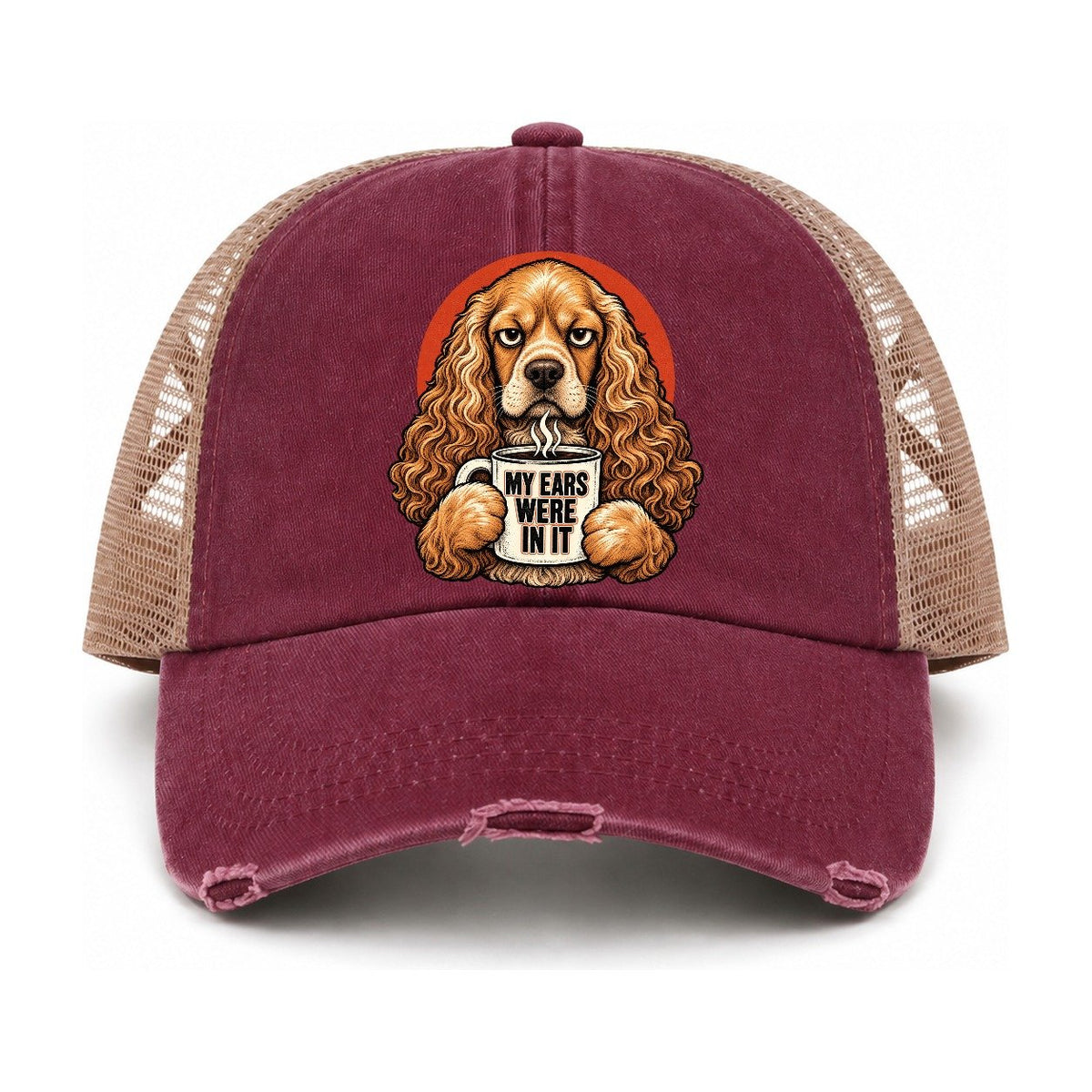 Burgundy-Khaki — front view