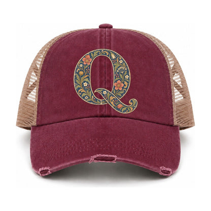 Burgundy-Khaki — front view