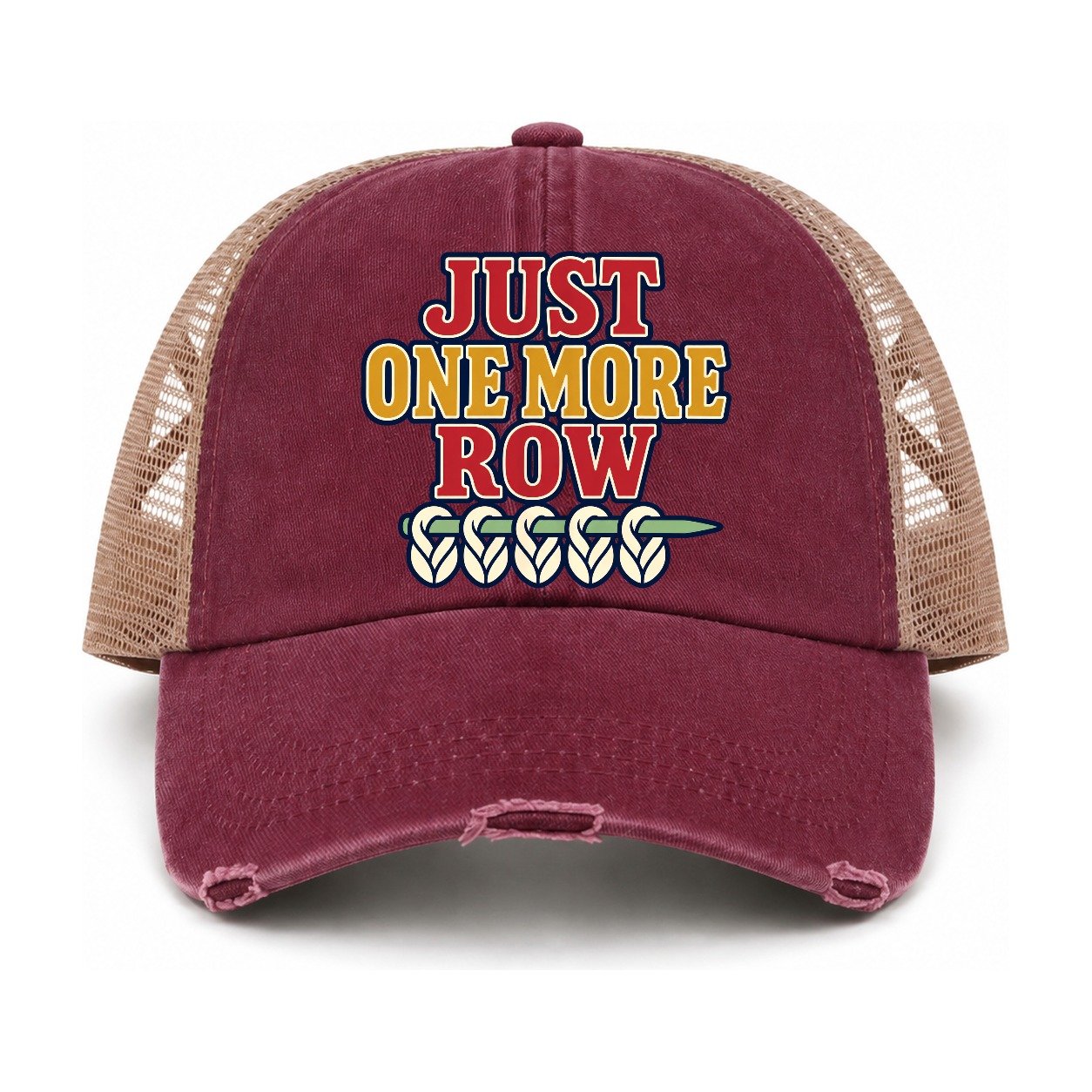 Burgundy-Khaki — front view