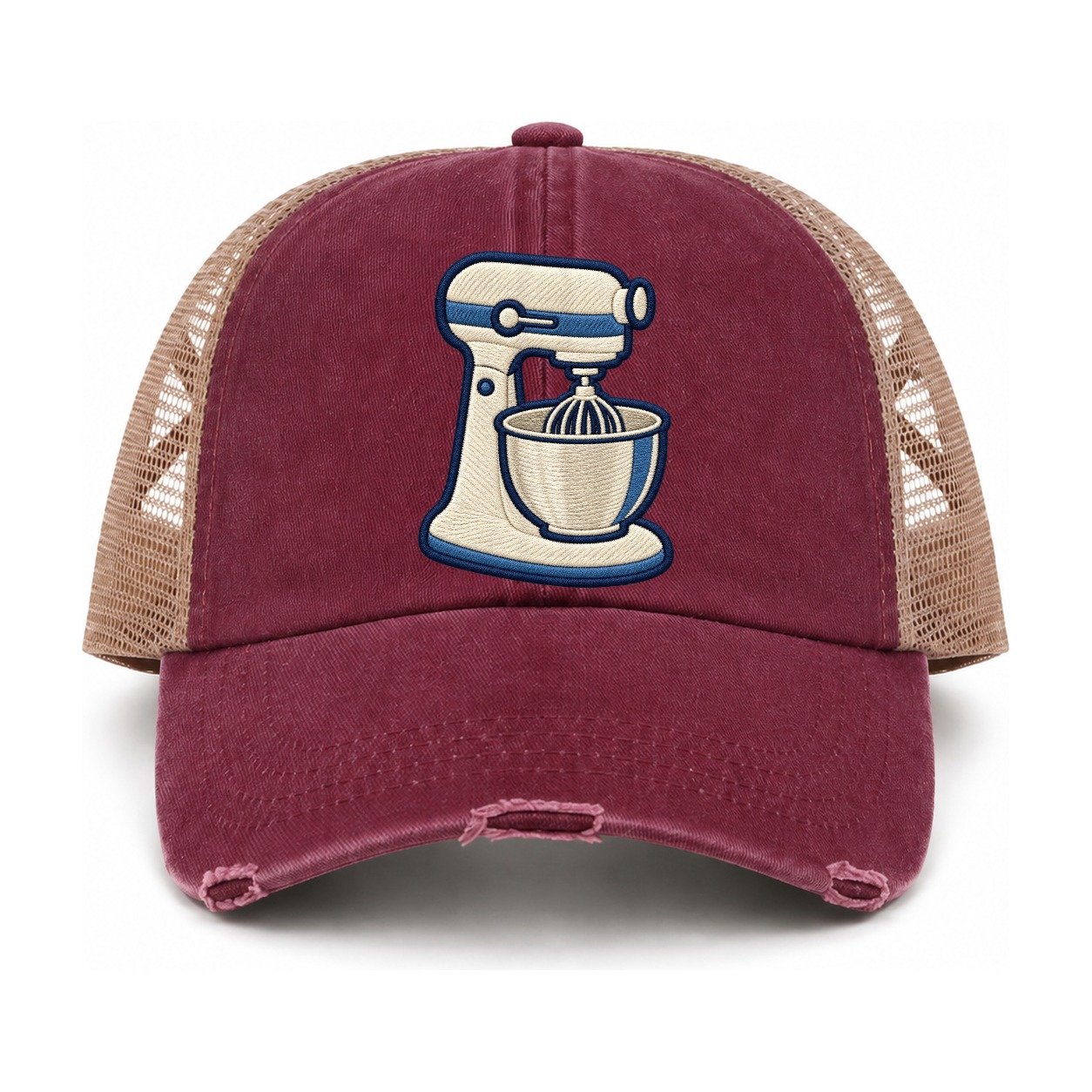 Burgundy-Khaki — front view