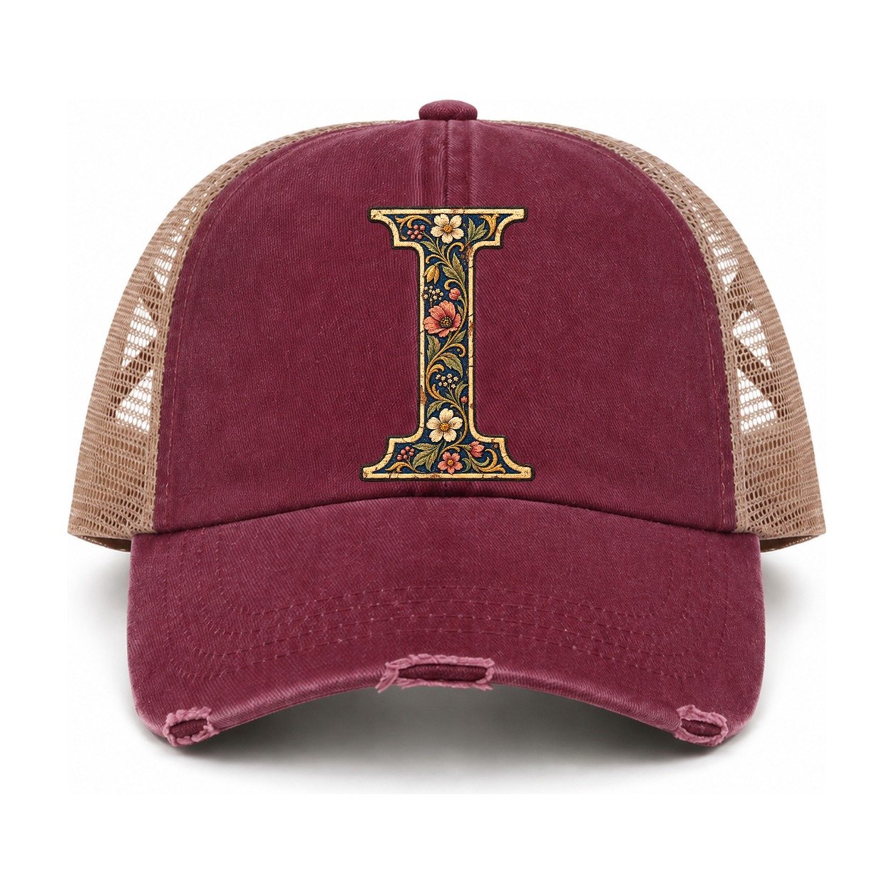 Burgundy-Khaki — front view