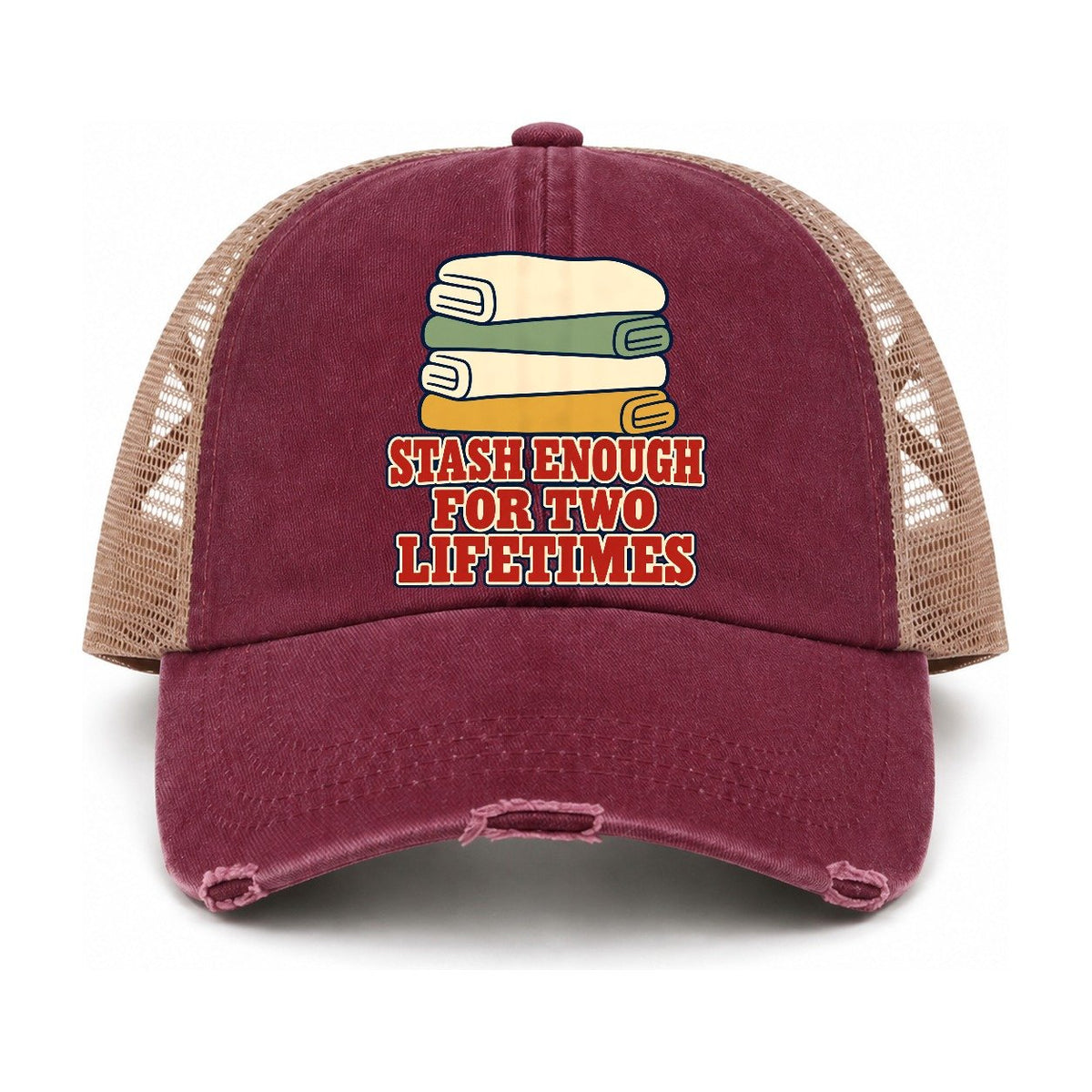 Burgundy-Khaki — front view