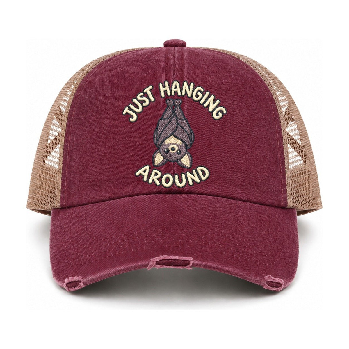 Burgundy-Khaki — front view