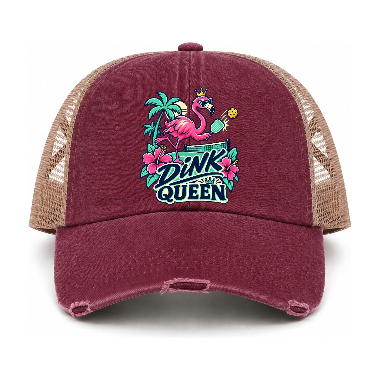 Burgundy-Khaki — front view